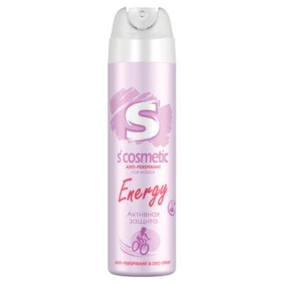 Дезодорант-антиперспирант женский 145 мл, S’COSMETIC "Energy", СИБИАР, 5-05.01.025.15, 701258