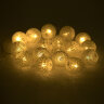 Электрогирлянда-нить комнатная "Шарики" 1,8 м, 16 LED, бронза, тёплый белый, батарейки, ЗОЛОТАЯ СКАЗКА, 592558, 592558