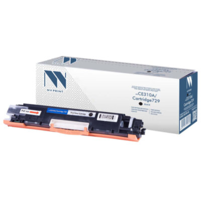 Картридж лазерный NV PRINT (NV-CE310A/729Bk) для HP M175nw/CP1025nw/CANON LBP7010C, черный, ресурс 1200 страниц, 363394