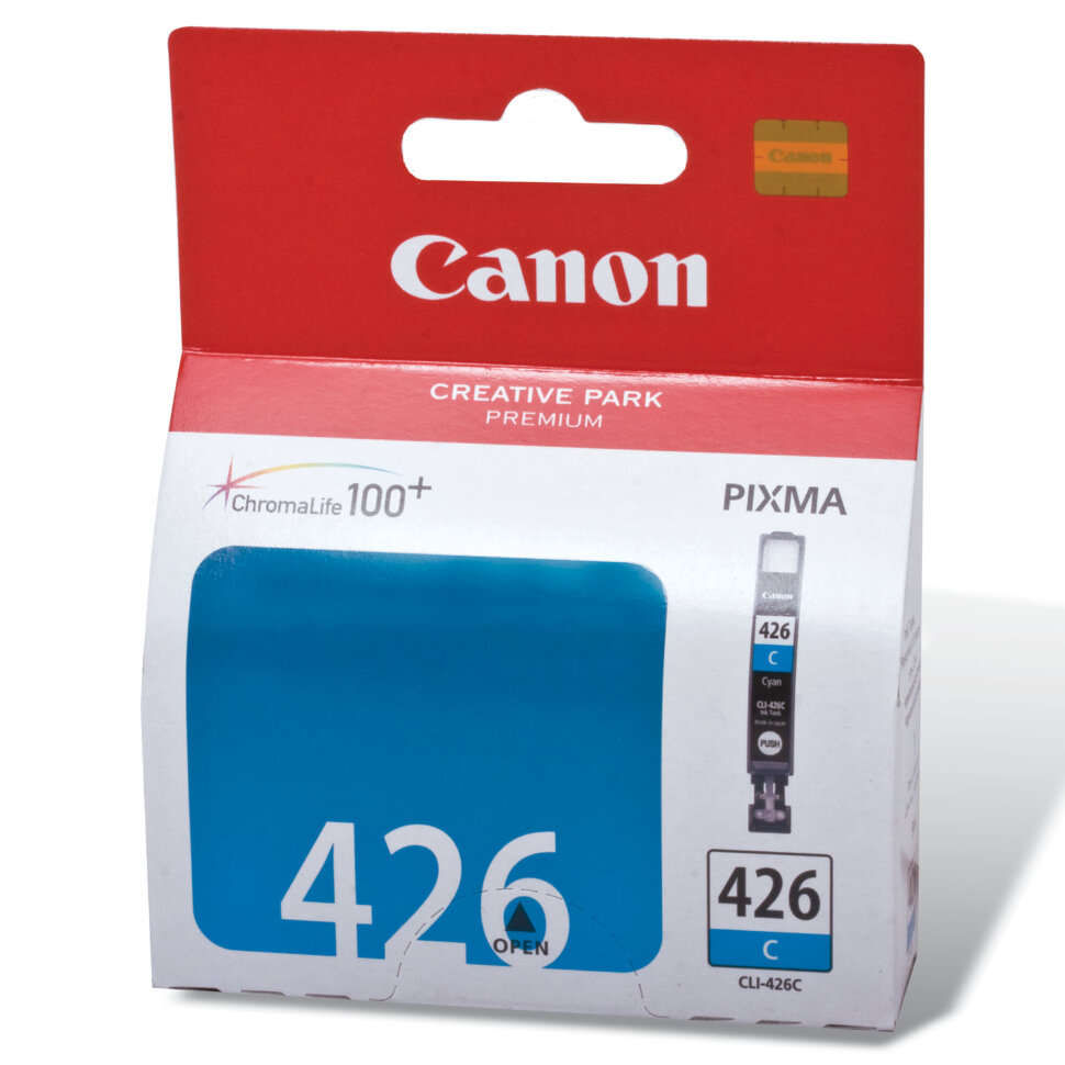 Картридж струйный CANON (CLI-426C) Pixma MG5140/MG5240/MG6140/MG8140, голубой, оригинальный, 446 стр, 4557B001, 360866