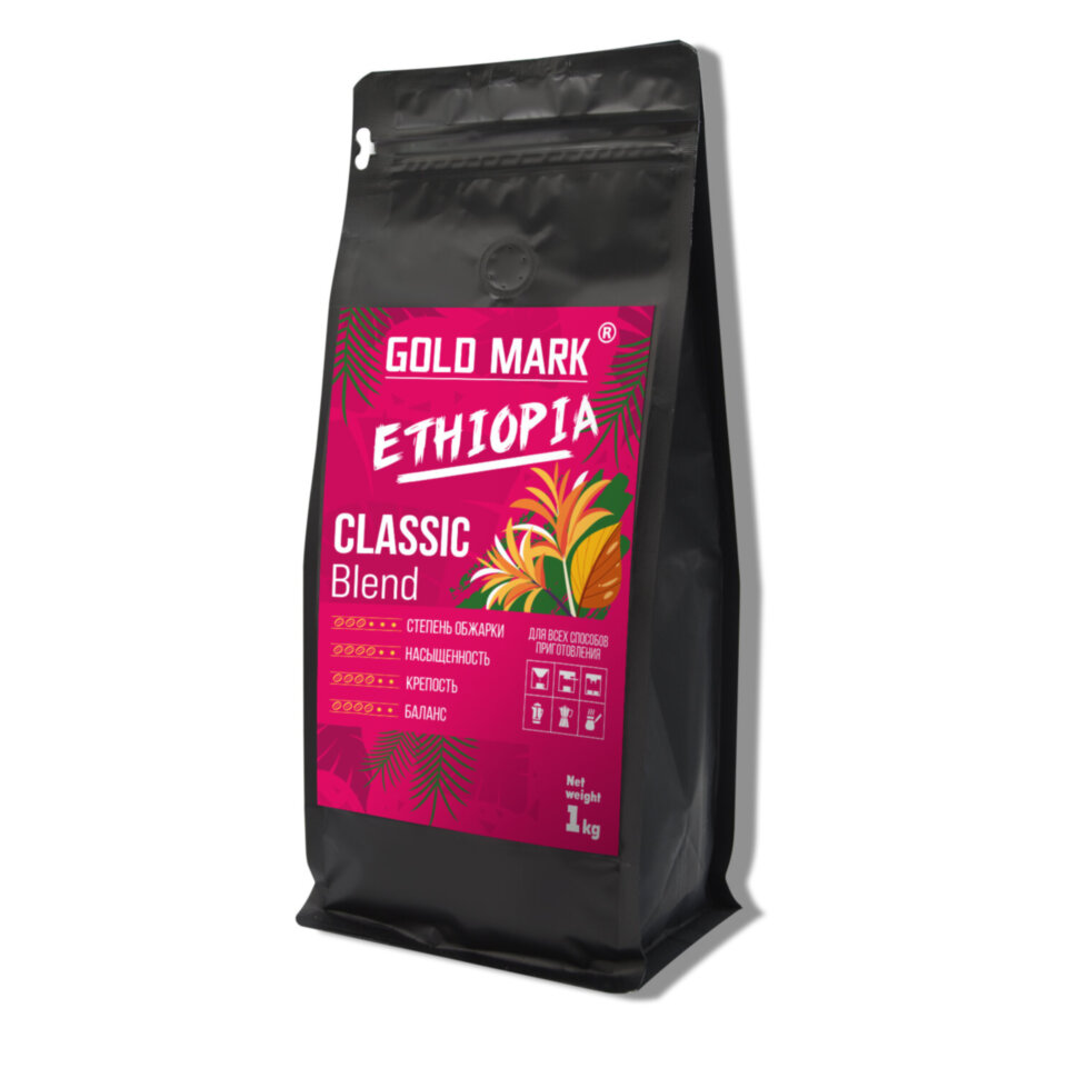 Кофе в зернах GOLD MARK "Classic Blend", арабика 100%, 1 кг, 624071, 624071