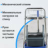 Тележка уборочная BRABIX, 2-съемных ведра по 15 л, отжим, корзина, держатель для мусорного мешка с поддерживающей платформой, 601500, 601500