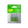 Батарейки КОМПЛЕКТ 4 шт., GP Super G-Tech, AAA (LR03, 24А), алкалиновые, мизинчиковые, блистер, 24A-2, 450436