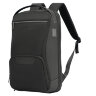 Рюкзак HEIKKI HIGH TECH (ХЕЙКИ) с отделением для ноутбука, USB-порт, черный, 46x30x10 см, 272588, 272588
