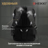 Рюкзак HEIKKI HIGH TECH (ХЕЙКИ) с отделением для ноутбука, USB-порт, черный, 46x30x10 см, 272588, 272588
