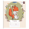 Тетрадь 18 л. BRAUBERG, клетка, обложка картон, CUTE FOX, 402992, 80 штук, 402992