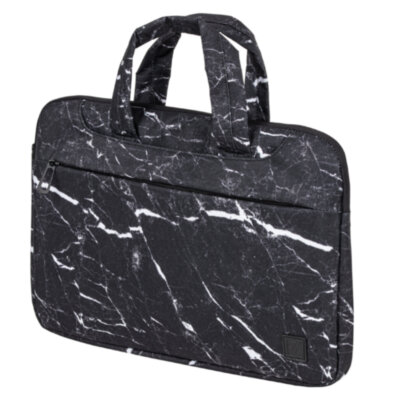 Сумка портфель BRAUBERG STYLE с отделением для ноутбука 13-14", 3 кармана, "Marble", черная, 26х36х3 см, 270835, 270835