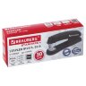 Степлер №24/6, 26/6 BRAUBERG "Standard+", до 30 листов, черный, 228608, 228608