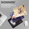 Коврик для мыши SONNEN "LIONS", резина + ткань, 220х180х3 мм, 513310, 513310