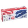 Степлер №24/6, 26/6 BRAUBERG "Standard+", до 30 листов, синий, 228609, 228609