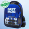 Ранец ЮНЛАНДИЯ LIGHT, 2 отделения, "Speedy car", 38х29х16 см, 270608, 270608