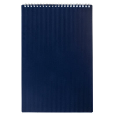 Блокнот БОЛЬШОЙ ФОРМАТ А4, 80 л., гребень, обложка пластик "VELVET", клетка, HATBER, синий, 081279, 80Б4В1гр_01609, 117640