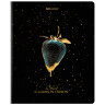 Тетрадь А5, 48 л., BRAUBERG, скоба, клетка, матовая ламинация, фольга, "Black&Gold" (микс в спайке), 404370, 404370
