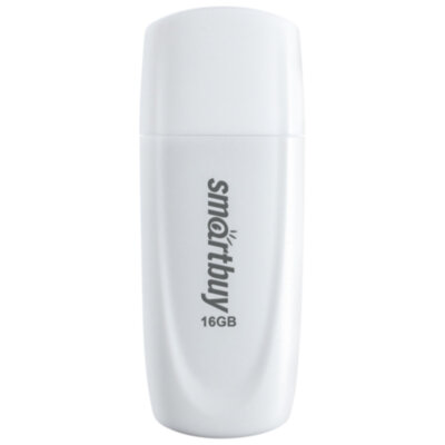 Флеш-диск 16 GB SMARTBUY Scout USB 2.0, белый, SB016GB2SCW, 513765