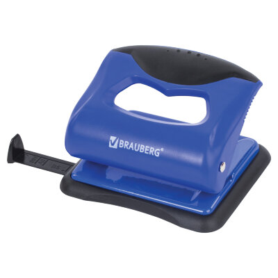 Дырокол BRAUBERG "JET PRO", до 20 листов, сине-черный, 228598, 228598