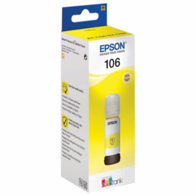 Чернила EPSON 106 (C13T00R440) для СНПЧ L7160/L7180, желтые, ОРИГИНАЛЬНЫЕ, 363593