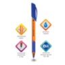 Ручка шариковая масляная BRAUBERG "Extra Glide GT Tone Orange", СИНЯЯ, узел 0,7 мм, линия письма 0,35 мм, 142923, 48 штук, 142923