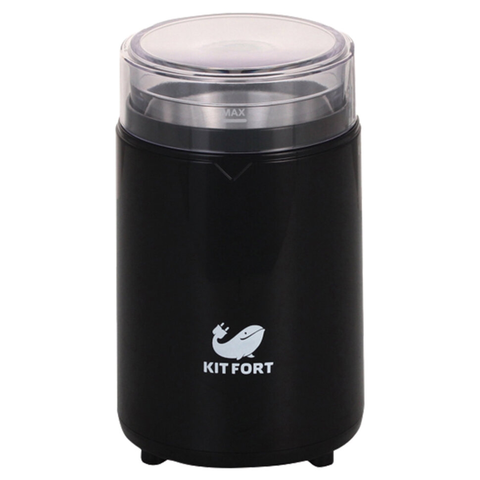 Кофемолка KITFORT КТ-1314, мощность 150 Вт, вместимость 60 г, пластик, черный, 454864