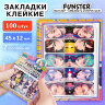 Закладки клейкие Z-сложения FUNSTER (ФАНСТЕР) "Аниме", 45х12 мм, 100 шт., (5 цветов х 20 листов), в диспенсере, 116700, 116700
