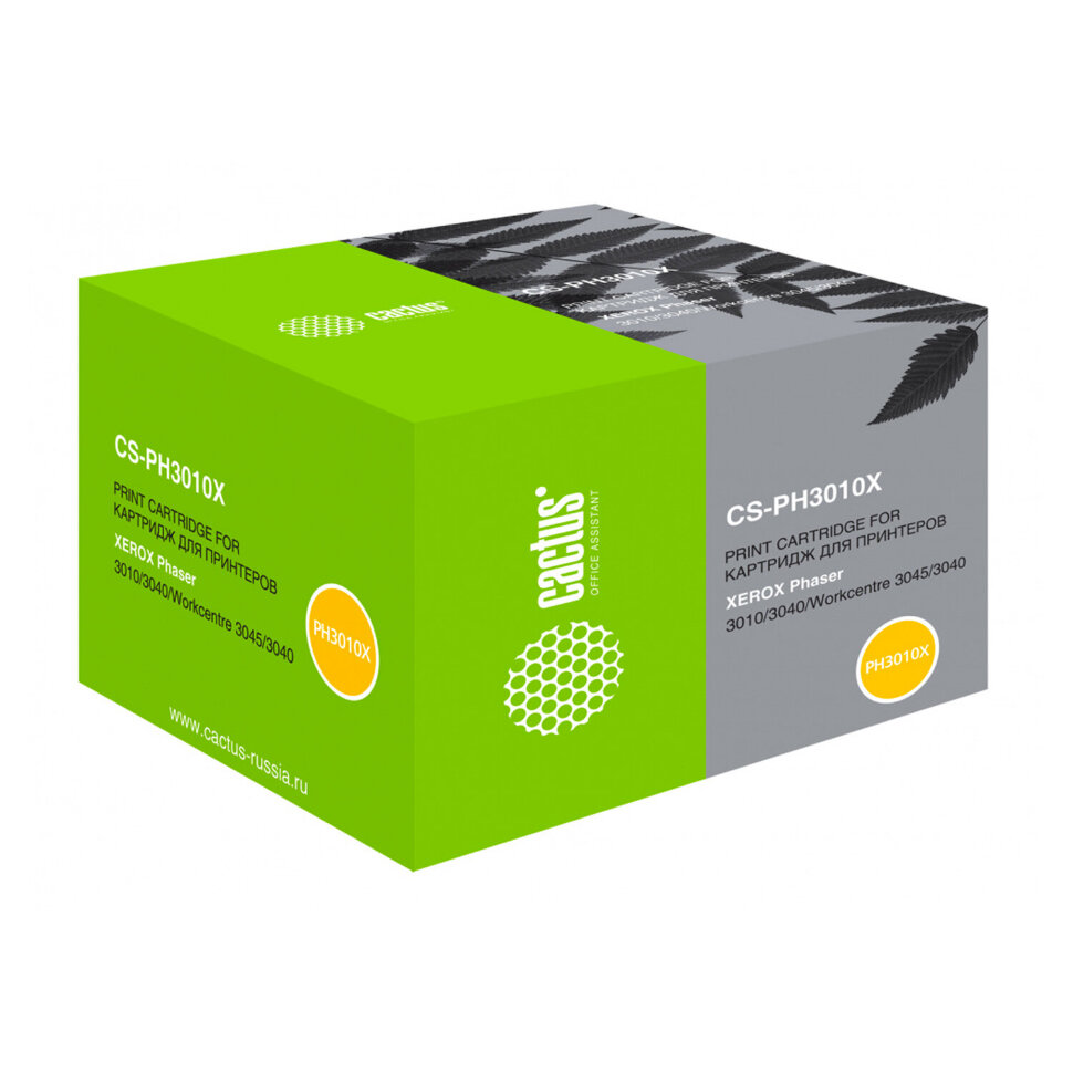 Картридж лазерный CACTUS (CS-PH3010X) для XEROX Phaser 3010/WC3045, черный, ресурс 2300 стр., 361773