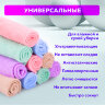 Салфетки из МИКРОФИБРЫ ПЛЮШЕВОЙ 30х30 см, КОМПЛЕКТ 20 шт., PASTEL, ассорти, 250 г/м2, LAIMA HOME, 608444, 608444